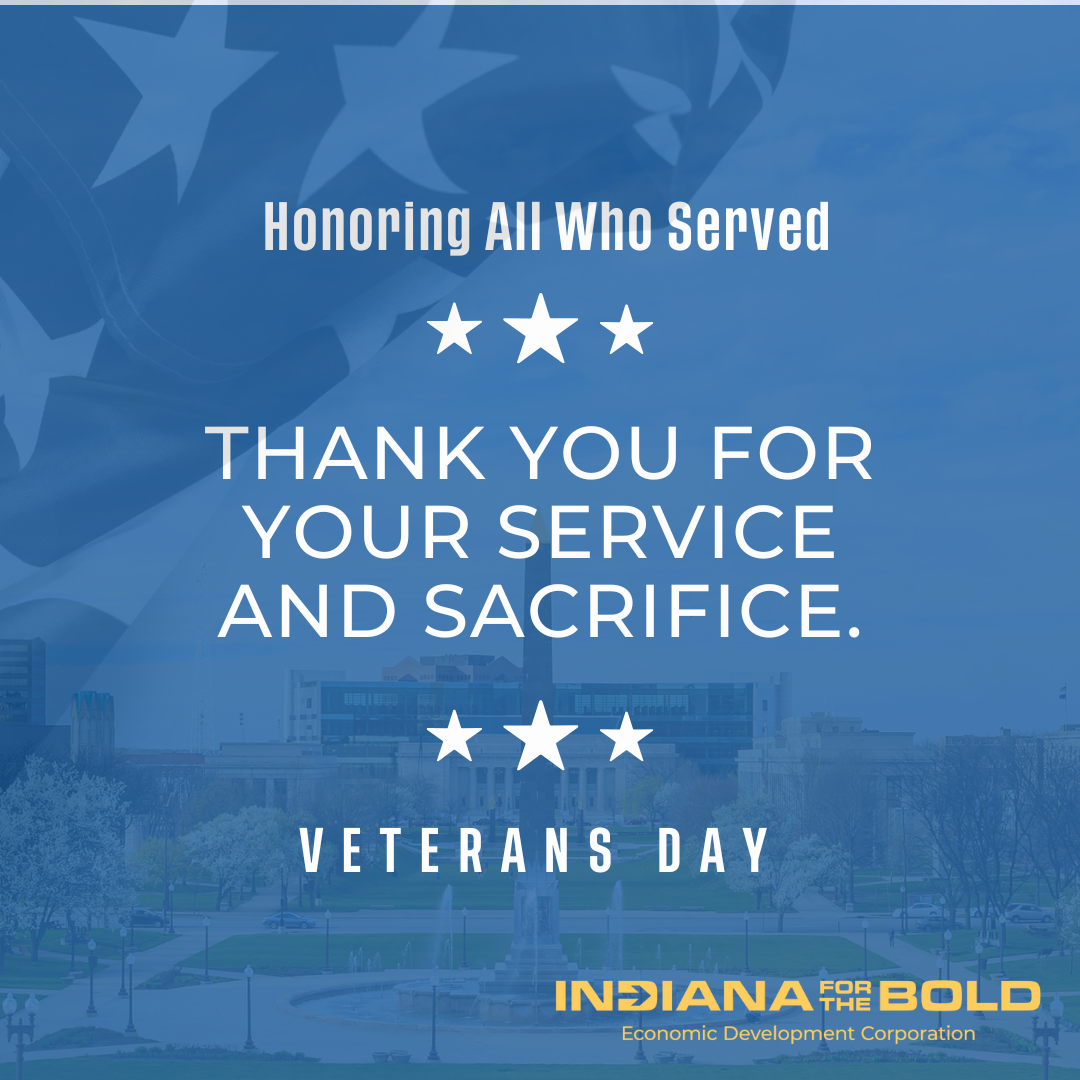 Blue Monochrome Stars & Flag Veterans Day Quote Instagram Post